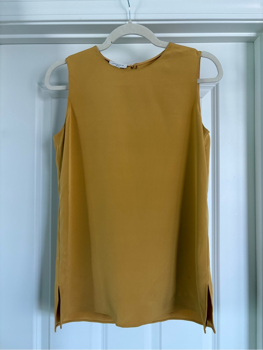 NWT Lafayette 148 Spiced Honey Sleeveless Shell Top, XS